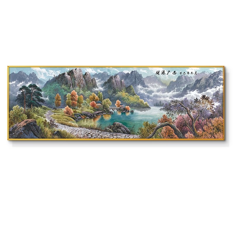 定做客厅挂画巨人山有山无水画沙发背景墙风景画靠山图山水画装饰