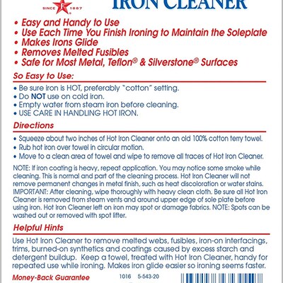 好货FAULTLESS Hot Iron Cleaner 2*5g