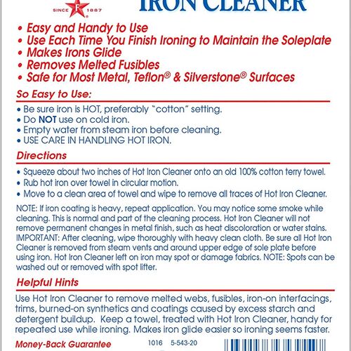 好货FAULTLESS Hot Iron Cleaner 2*5g