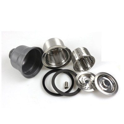 志邦墨林厨房洗菜盆下水器配件110mm不锈钢提篮洗衣柜114落水器