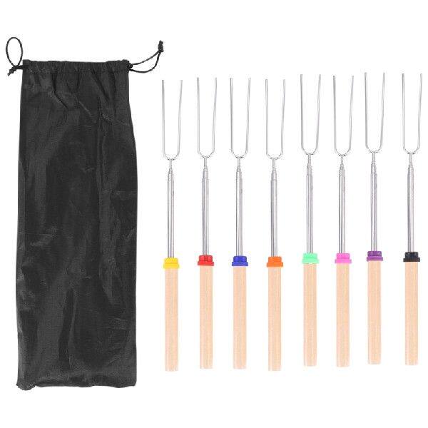 Marshmallow Roasting Sticks BBQ Fork Telescoping For