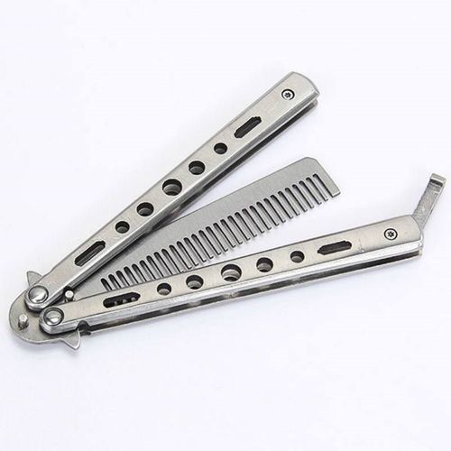 Knife Comb Practice Training Folding Butterfly Camping Stain