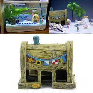 Resin Decoration House For Tank Aquarium Fish Landscaping