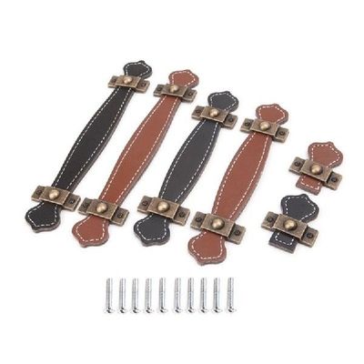 2Pcslot 6 Style Soft Leather Handle And Knobs For