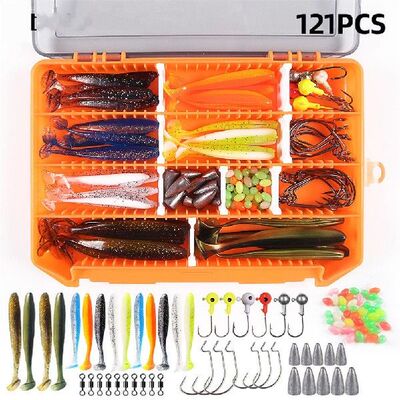 极速121Pcs/Set Fishing Bait Fishing Lure Set for Sea Rock