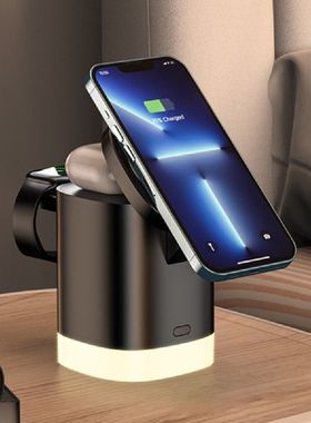 3 in 1 Magnetic Charging Dock Station Plastic Foldable RGB