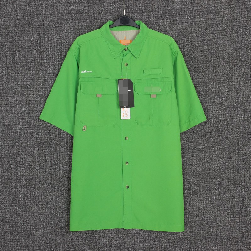 2019 Summer Men Fishing Shirts Short sleeve Fishing Shirt M