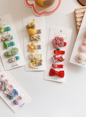 [5 Packs] Cute All-Inclusive Baby Bow Hairpin All-Match Colo