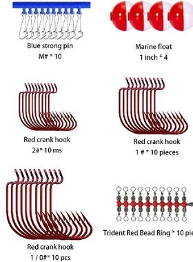 263csset Fishing Tackles Set Jig Hooks Beads Sinkers