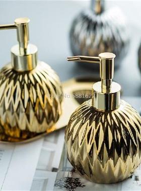 400ml Simple High-grade Golden Diamond Lotion Bottle Hand