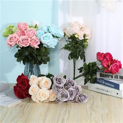 Eye-catching 20 Styles 10 Heads Artificial Rose Flower for