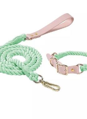 Colorful pu Leather dog Collars Pet Dog Leash Lead For