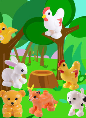 Big Building Blocks In Bulk Farm Zoo Animal Assemble Parts A