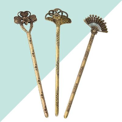 Alloy Floral Hair Hairpin Chignon Pin Hair Chopsticks for