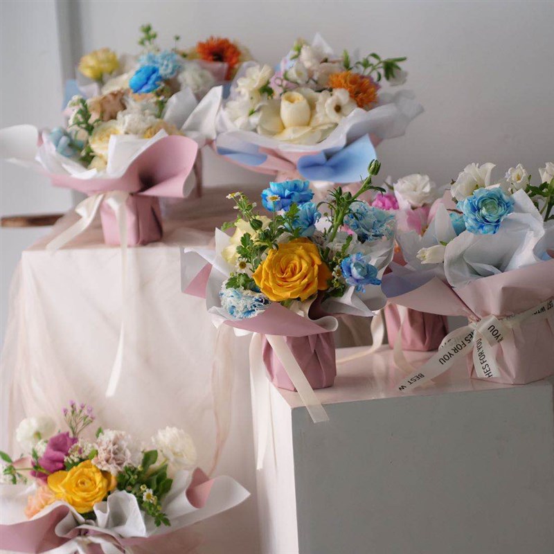 小欧雅纸韩式双色FLOD玛丽纸小花束双色包花纸魔方纸防水干花迷你