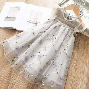 女童纱裙儿童夏装 2女孩公主裙子3宝宝4吊带裙6岁女童洋装