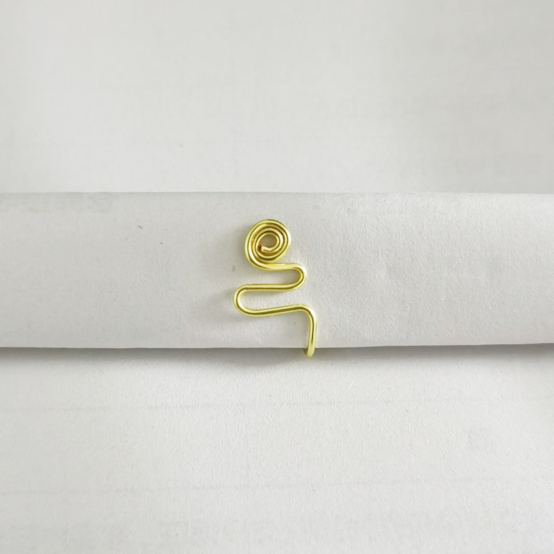 1Pcs Copper Wire Spiral Fake Piercing Nose Ring 2021 Punk Go