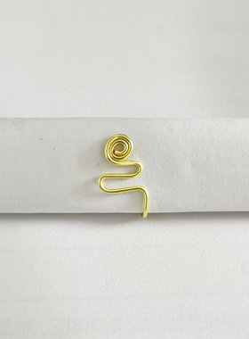 1Pcs Copper Wire Spiral Fake Piercing Nose Ring 2021 Punk Go