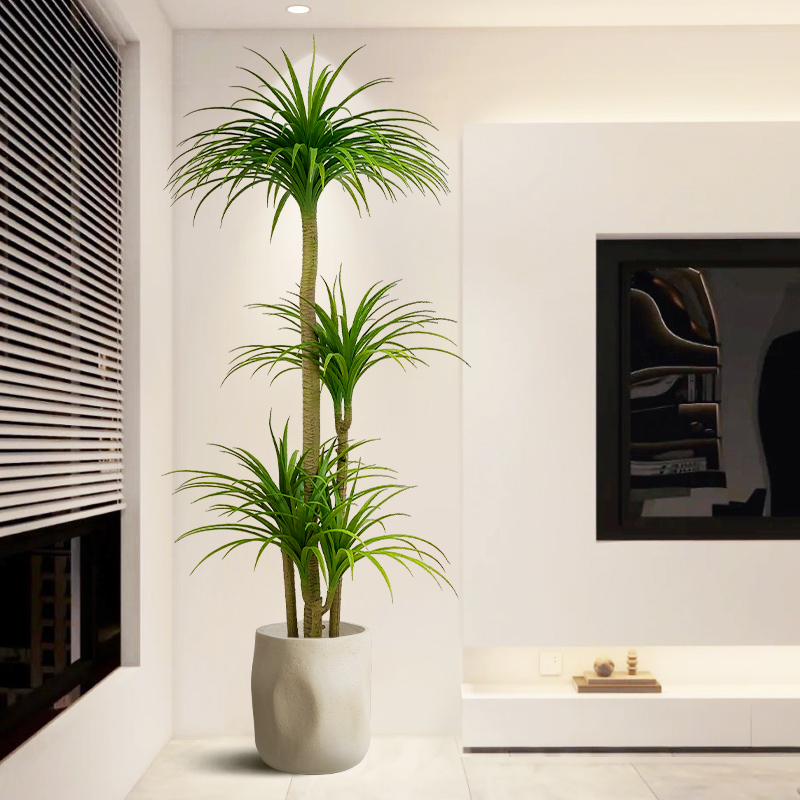 龙血树仿真绿植高端轻奢客厅沙发电视柜落地摆件大型盆栽假树植物