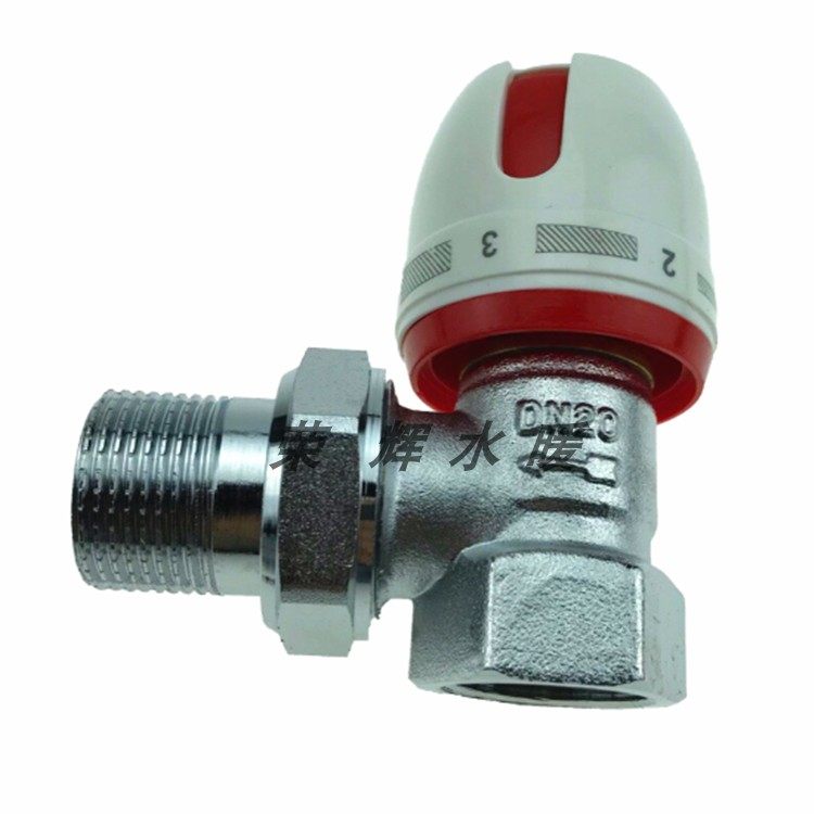 。全铜角式温控调手动温控节阀暖气片进水阀气散热器调节阀