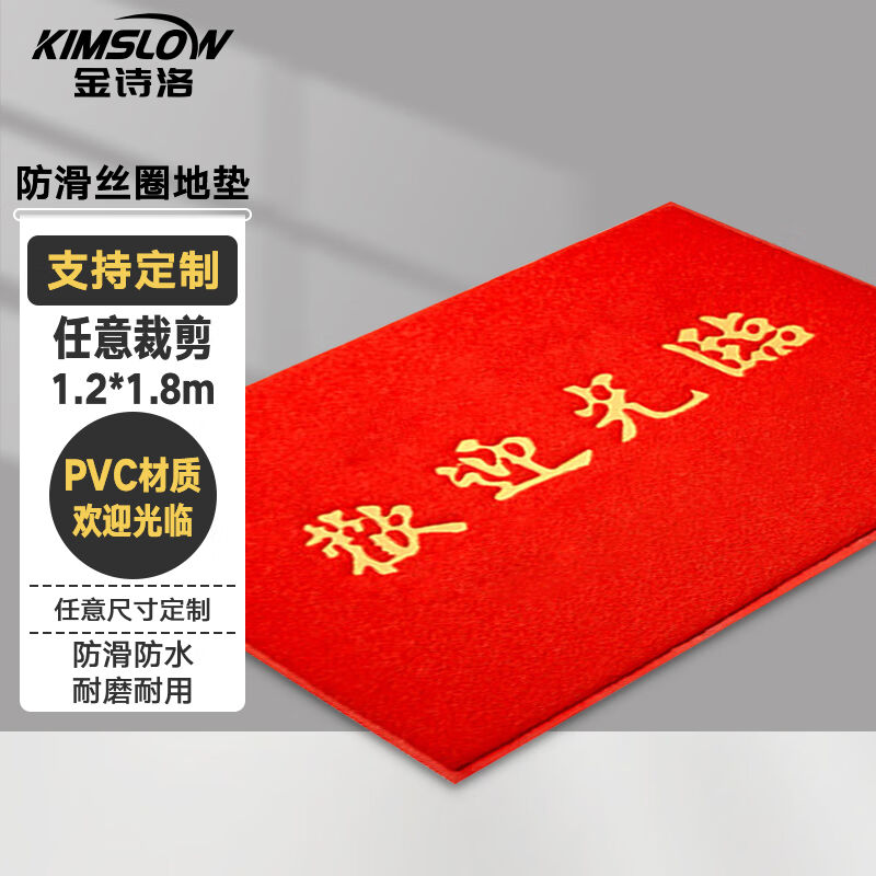 金诗洛PVC丝圈地垫商铺脚垫防滑门垫加厚迎宾地毯入户垫子欢迎光