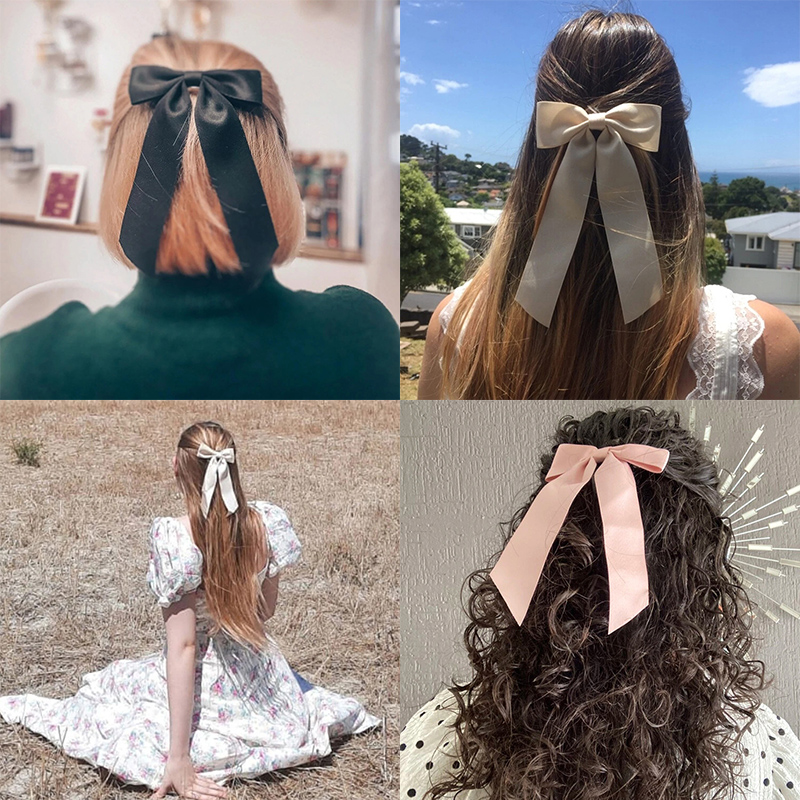 Fashion Hair Grips Bow Hair Clip Women Solid Hairpin ndy Hai