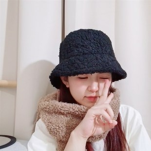 Hats for Women Bucket Winter Womens Hat Fur Thick Solid