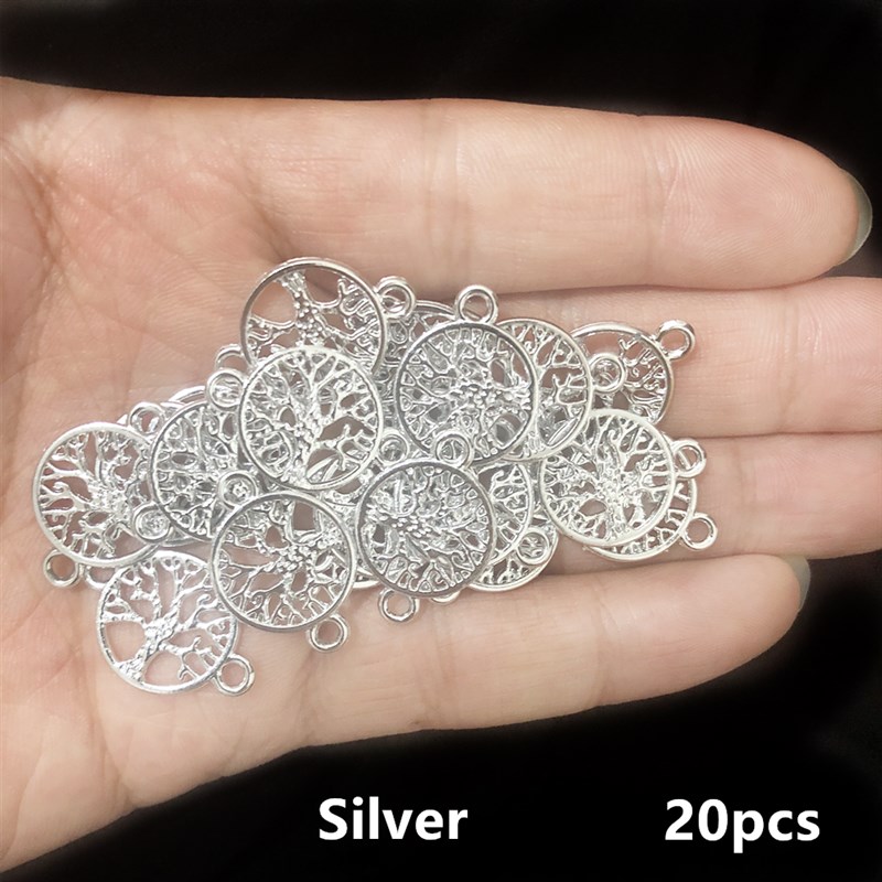 20pcs/Lot Plant e Double Hole Charms Rope Cord Chains Connec