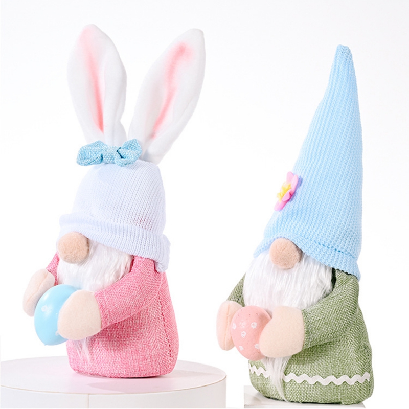 Easter Gnome Doll Hold an Egg Rabbit Elf Bunny Easter Gift