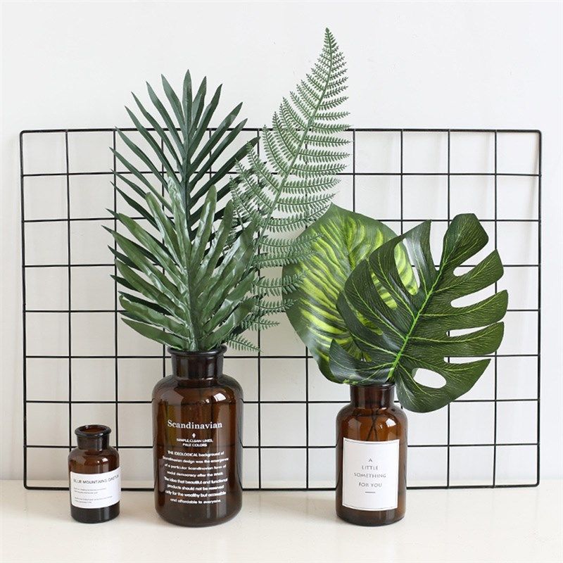 1Pc Nordic Style Fake Monstera Leaf Plant Home Office Decora