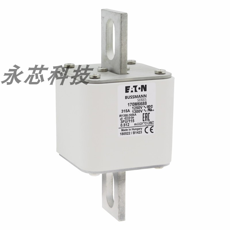 170M6688 巴斯曼低压陶瓷熔断体保险丝底座熔断丝直流熔断器现货