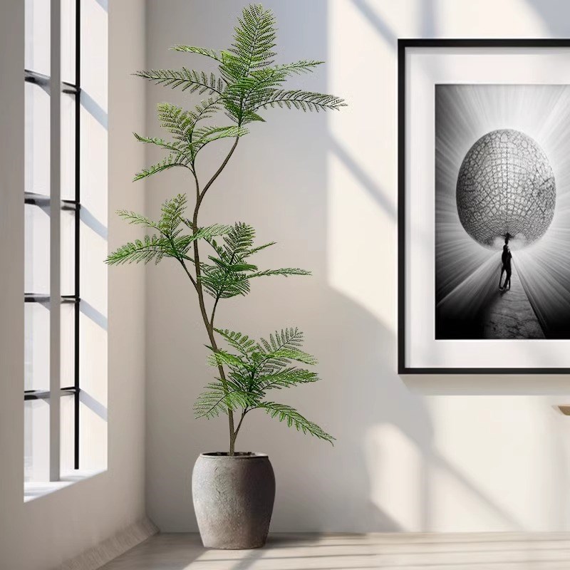 仿真绿植蓝花楹高端轻奢室内客厅装饰花仿生假植物落地盆栽树