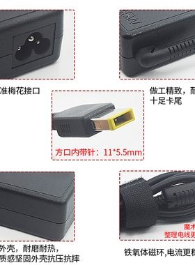 联想原装拯救者 Y7000 R720-15 方口带针135W电脑充电器20v 6.75a