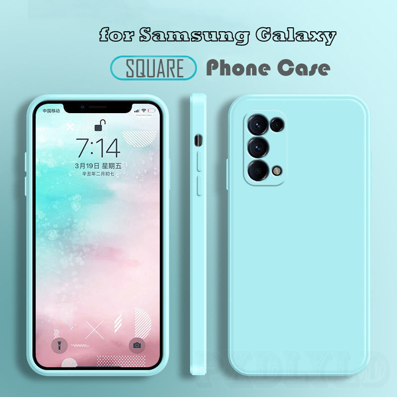 Fashion Square Frame Silicone Phone Case For Samsung Galaxy
