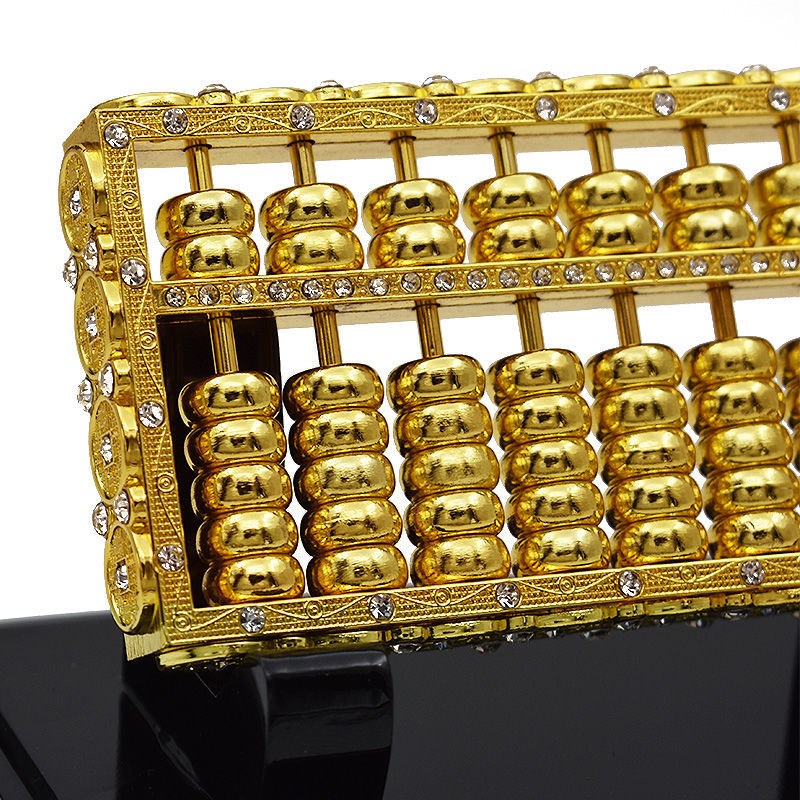 算盘摆件底座如意合金家居桌面办公桌室收银台客厅装饰品开业礼品