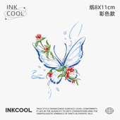 INKCOOL 花饰蝶纹身贴2025新款 防水持久彩色纹身贴手臂腕IC076