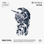 INKCOOL骑骨马纹身贴欧美个性 炫酷防水持久彩色纹身贴男IC069