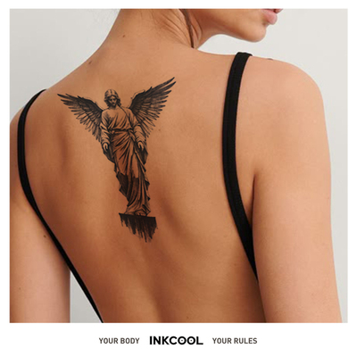INKCOOL 天使像纹身贴个性防水防汗持久植物草本纹身贴男女IK132