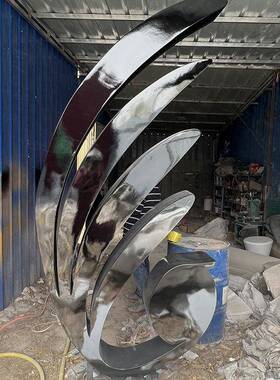 创意镜 面雕塑 品玻璃钢外景观雕塑户售楼处玻璃钢雕门口抽象艺术