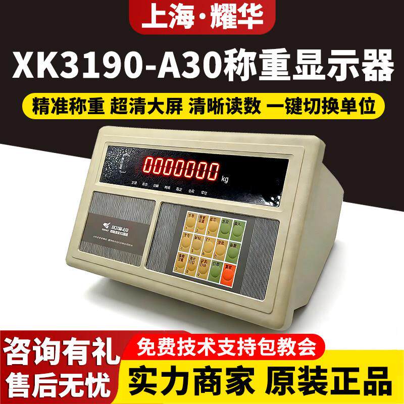 上海耀华XK3190-A30称重仪表头地磅电子台秤表头地上衡称重显示器