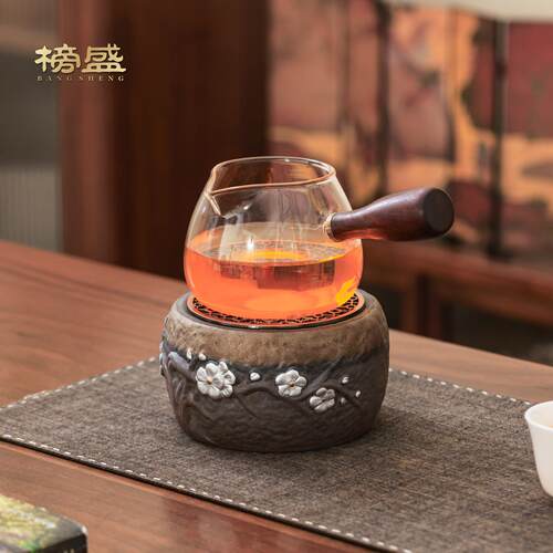 榜盛老岩泥温茶炉蜡烛煮茶底座保温暖茶器中式高档烘茶炉温茶器
