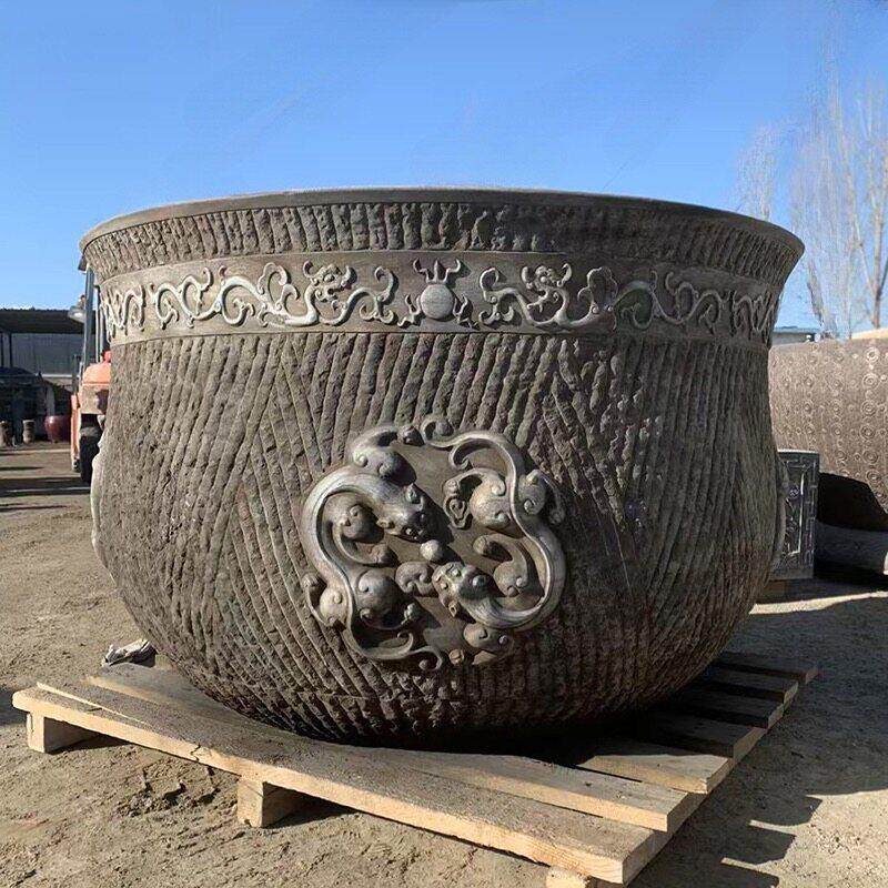 石雕鱼缸花盆青石彷古门海大缸庭院养鱼石头缸荷花缸聚宝盆流水