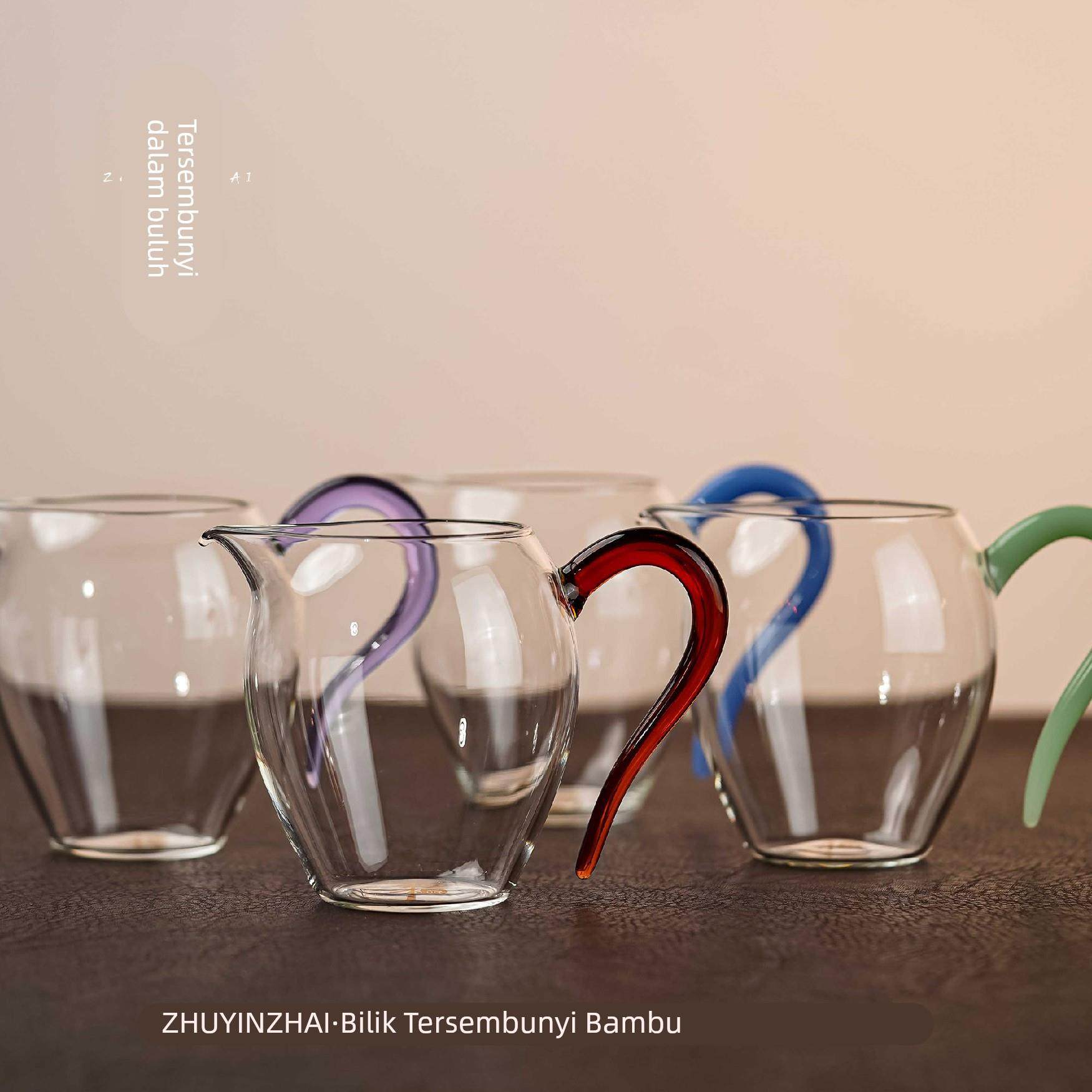 竹隐斋台湾禾器玻璃公道杯手工和器茶海玻璃公杯耐热高硼硅玻璃