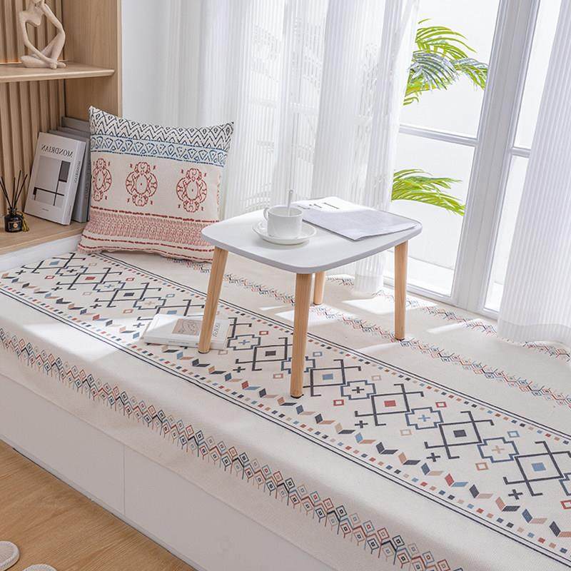 棉麻编织ins风飘窗垫四季通用窗台垫2022新款高端榻榻米阳台垫子,居家布艺,飘窗垫,淘宝优惠券,粉丝福利购,淘宝优惠卷