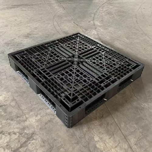 防静电托盘加厚塑料托盘黑色川形天格九针扁平防静电托盘