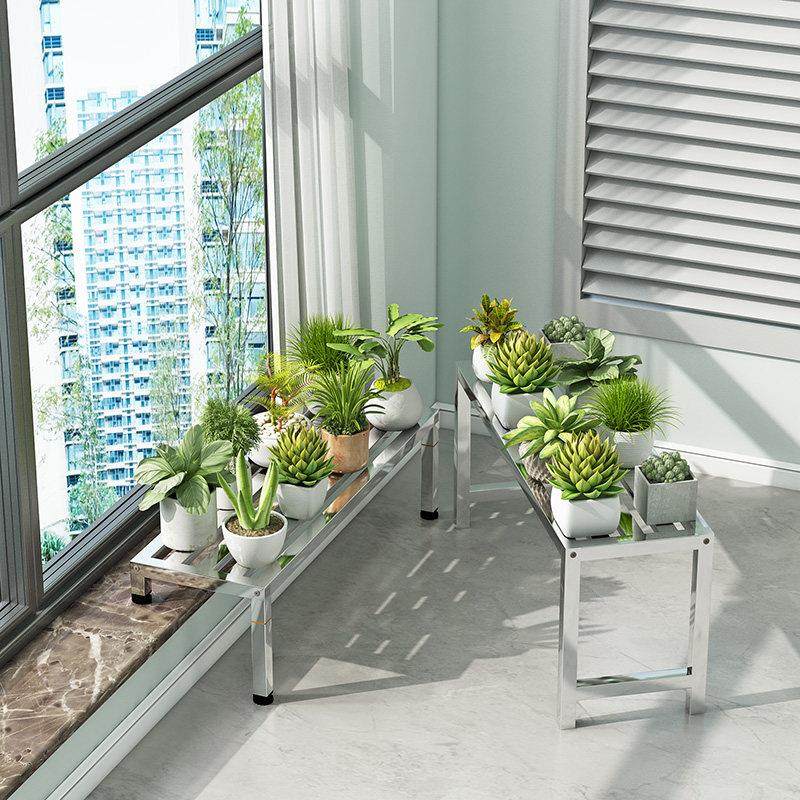 阳台加宽台面花架不锈钢储物架窗台延伸人工制品多肉花盆架子定制,住宅家具,花架/花几,淘宝优惠券,粉丝福利购,淘宝优惠卷