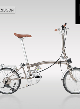 CRANSTON R9 Max 枪灰色 M把/S把9速16寸轻便复古小布折叠自行车