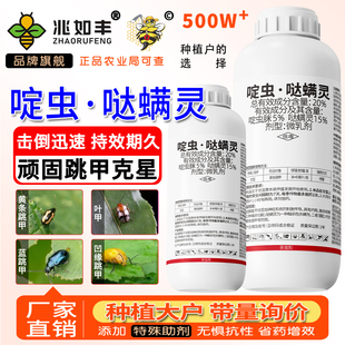兆如丰啶虫哒螨灵杀虫剂果蔬白菜茶树柑橘苹果黄条跳甲虫螨双杀药
