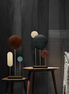 轻奢摆件客厅电视柜玄关柜酒柜办公室北欧创意艺术家居装饰品铜材