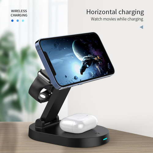 好货100W 3 in 1 Magnetic Wireless Charger Stand For Macsafe